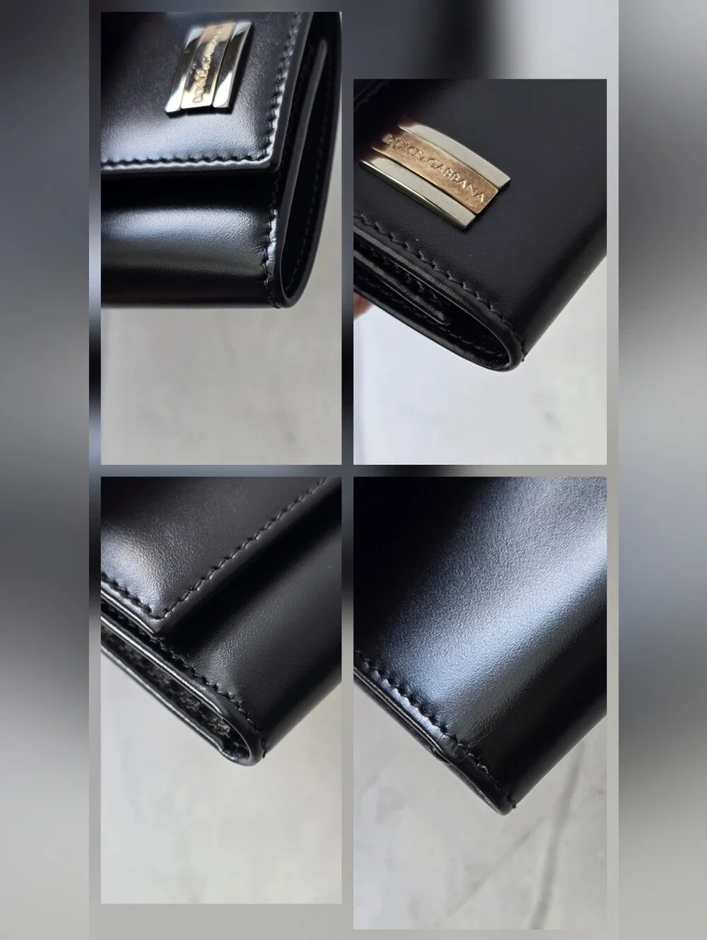🔑Dolce & Gabbana Black Leather 6 Key Holder